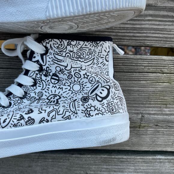 Paul Frank Size 8 HIghtop Doodle Shoe Sneaker Keith Haring Inspired - Picture 8 of 16